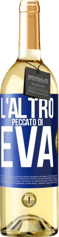 Spedizione Gratuita | Vino bianco Edizione WHITE L'altro peccato di Eva Etichetta Blu. Etichetta personalizzabile Vino giovane Raccogliere 2023 Verdejo