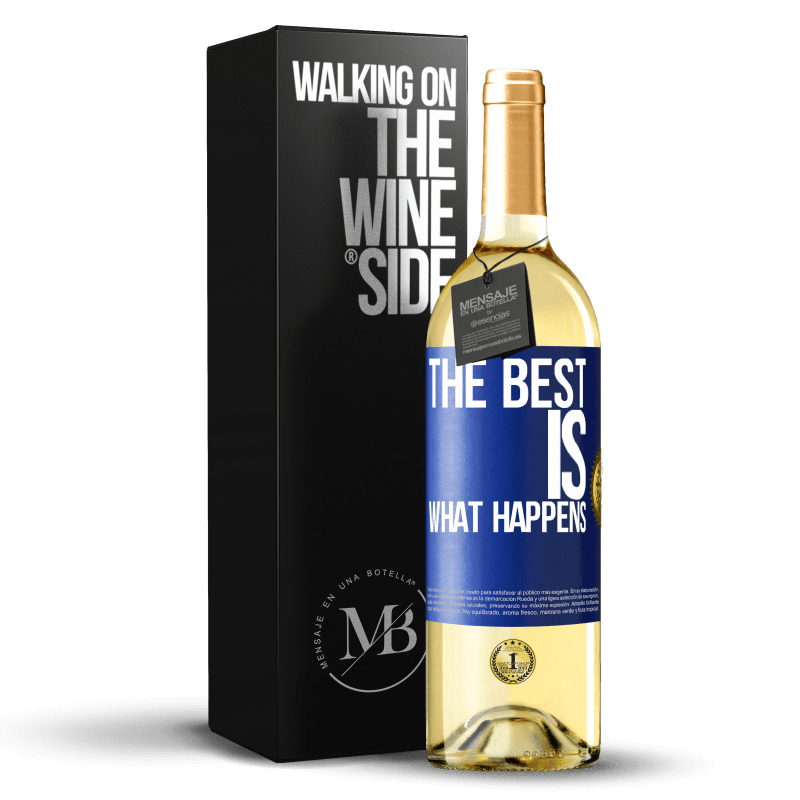 29,95 € Free Shipping | White Wine WHITE Edition The best is what happens Blue Label. Customizable label Young wine Harvest 2023 Verdejo