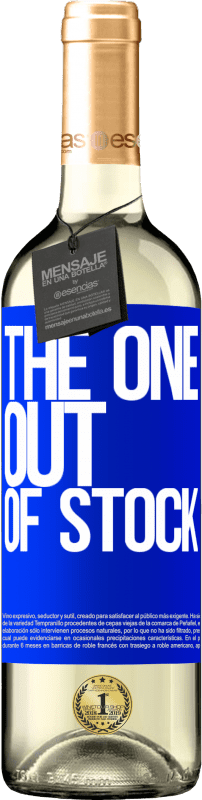 29,95 € Envoi gratuit | Vin blanc Édition WHITE The one out of stock Étiquette Bleue. Étiquette personnalisable Vin jeune Récolte 2025 Verdejo