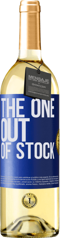 29,95 € | Vino Blanco Edición WHITE The one out of stock Etiqueta Azul. Etiqueta personalizable Vino joven Cosecha 2023 Verdejo