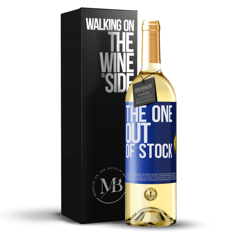 29,95 € Kostenloser Versand | Weißwein WHITE Ausgabe The one out of stock Blaue Markierung. Anpassbares Etikett Junger Wein Ernte 2024 Verdejo