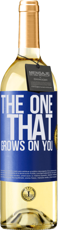 29,95 € | Vino Blanco Edición WHITE The one that grows on you Etiqueta Azul. Etiqueta personalizable Vino joven Cosecha 2024 Verdejo