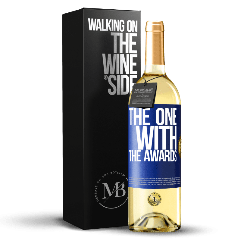 29,95 € Spedizione Gratuita | Vino bianco Edizione WHITE The one with the awards Etichetta Blu. Etichetta personalizzabile Vino giovane Raccogliere 2025 Verdejo