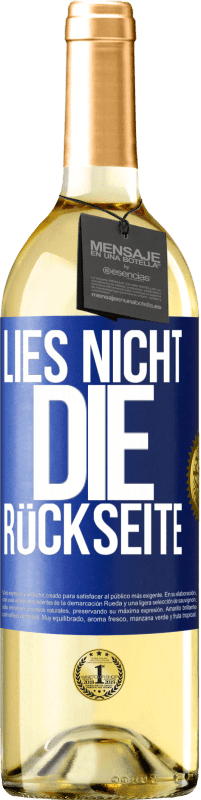 29,95 € | Weißwein WHITE Ausgabe Lies nicht die Rückseite Blaue Markierung. Anpassbares Etikett Junger Wein Ernte 2024 Verdejo