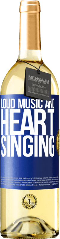 29,95 € | White Wine WHITE Edition The loud music and the heart singing Blue Label. Customizable label Young wine Harvest 2023 Verdejo