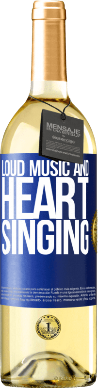 29,95 € | White Wine WHITE Edition The loud music and the heart singing Blue Label. Customizable label Young wine Harvest 2024 Verdejo