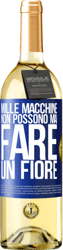 29,95 € | Vino bianco Edizione WHITE Mille macchine non possono mai fare un fiore Etichetta Blu. Etichetta personalizzabile Vino giovane Raccogliere 2023 Verdejo