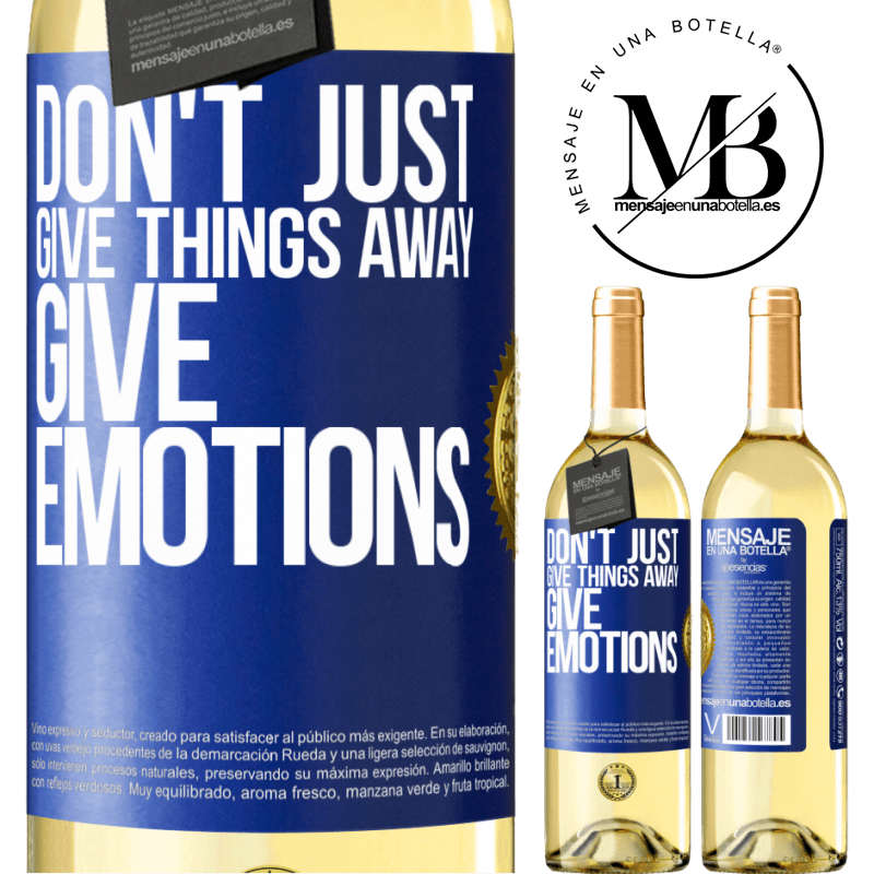 29,95 € Free Shipping | White Wine WHITE Edition Don't just give things away, give emotions Blue Label. Customizable label Young wine Harvest 2022 Verdejo