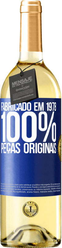 29,95 € | Vinho branco Edição WHITE Fabricado em 1978. 100% peças originais Etiqueta Azul. Etiqueta personalizável Vinho jovem Colheita 2025 Verdejo