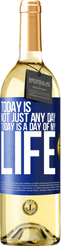29,95 € | Белое вино Издание WHITE Сегодня не просто какой-то день, сегодня день моей жизни Синяя метка. Настраиваемая этикетка Молодое вино Урожай 2023 Verdejo