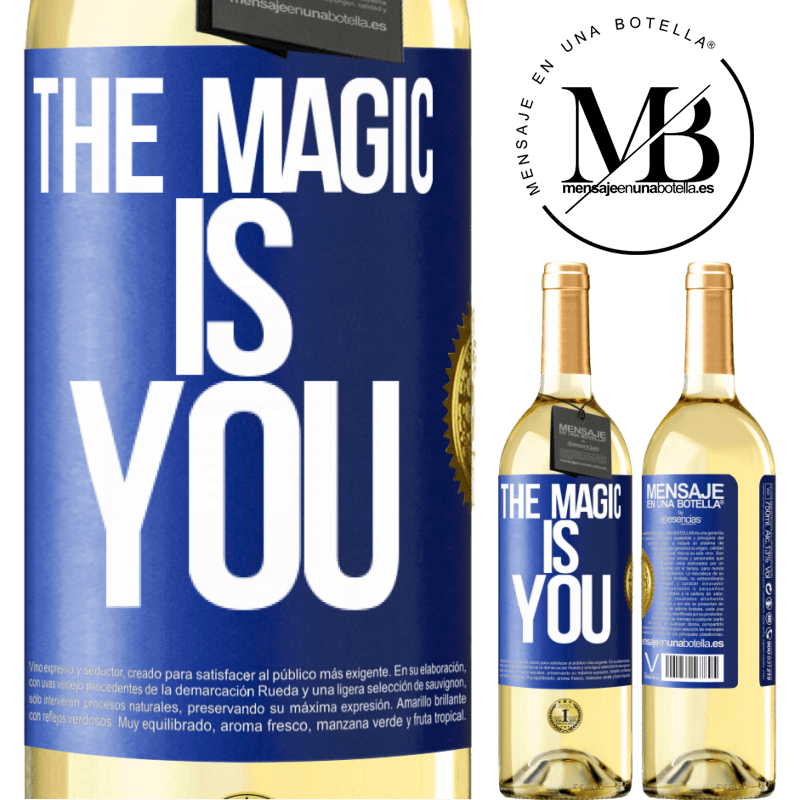 29,95 € Free Shipping | White Wine WHITE Edition The magic is you Blue Label. Customizable label Young wine Harvest 2024 Verdejo