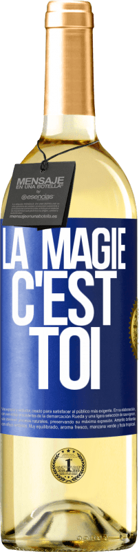 29,95 € | Vin blanc Édition WHITE La magie c'est toi Étiquette Bleue. Étiquette personnalisable Vin jeune Récolte 2023 Verdejo