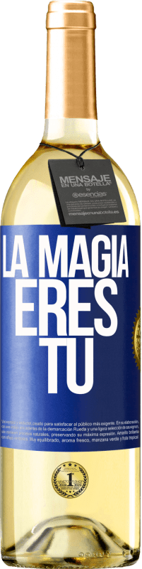 29,95 € | Vino Blanco Edición WHITE La magia eres tú Etiqueta Azul. Etiqueta personalizable Vino joven Cosecha 2023 Verdejo