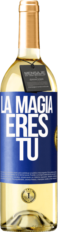 29,95 € | Vino Blanco Edición WHITE La magia eres tú Etiqueta Azul. Etiqueta personalizable Vino joven Cosecha 2025 Verdejo