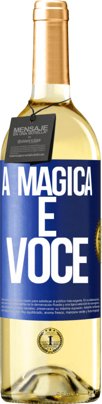 29,95 € | Vinho branco Edição WHITE A mágica é você Etiqueta Azul. Etiqueta personalizável Vinho jovem Colheita 2023 Verdejo