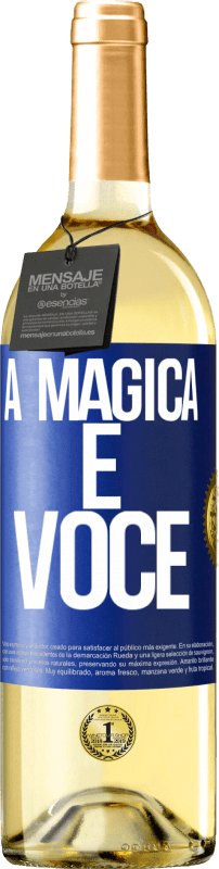 29,95 € | Vinho branco Edição WHITE A mágica é você Etiqueta Azul. Etiqueta personalizável Vinho jovem Colheita 2025 Verdejo