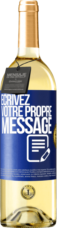 29,95 € | Vin blanc Édition WHITE Écrivez votre propre message Étiquette Bleue. Étiquette personnalisable Vin jeune Récolte 2024 Verdejo