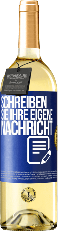 29,95 € | Weißwein WHITE Ausgabe Schreib deine eigene Nachricht Blaue Markierung. Anpassbares Etikett Junger Wein Ernte 2024 Verdejo