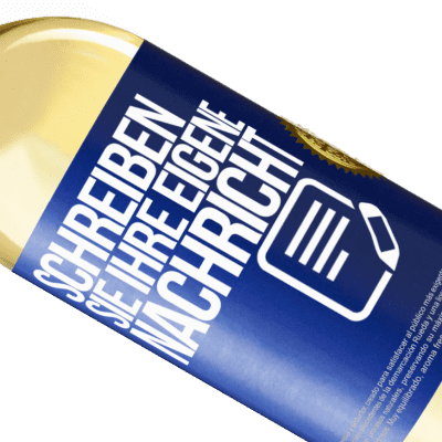 Einzigartige und Persönliche Ausdrücke. «Hinweis: Enthält Perfektion in der Flasche» WHITE Ausgabe