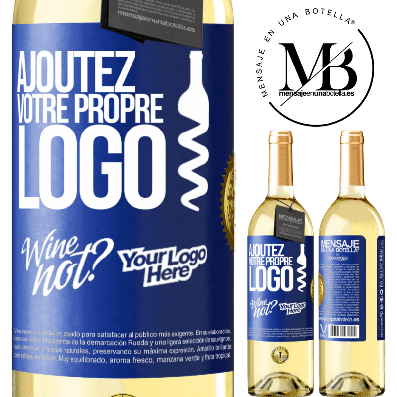 29,95 € Envoi gratuit | Vin blanc Édition WHITE Ajoutez votre propre logo Étiquette Bleue. Étiquette personnalisable Vin jeune Récolte 2024 Verdejo