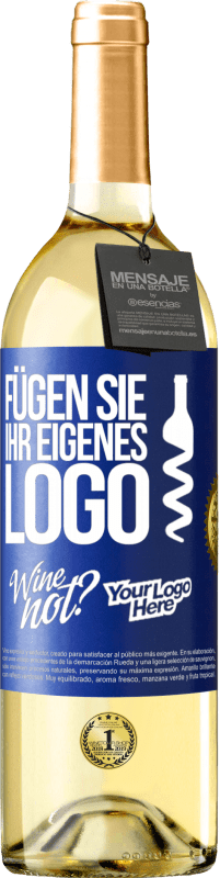 29,95 € Kostenloser Versand | Weißwein WHITE Ausgabe Füge dein eigenes Logo hinzu Blaue Markierung. Anpassbares Etikett Junger Wein Ernte 2025 Verdejo