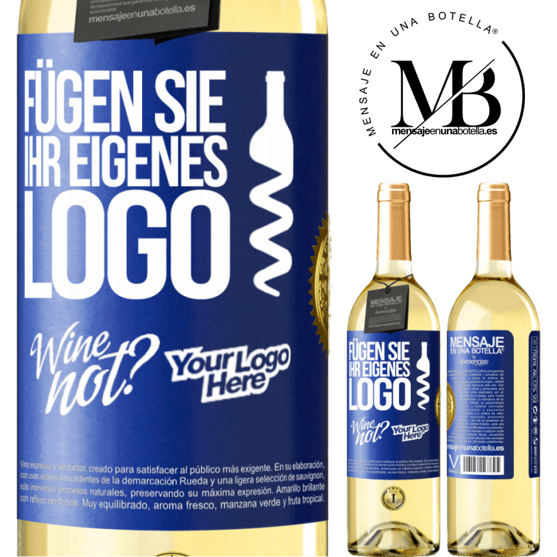 29,95 € Kostenloser Versand | Weißwein WHITE Ausgabe Füge dein eigenes Logo hinzu Blaue Markierung. Anpassbares Etikett Junger Wein Ernte 2025 Verdejo