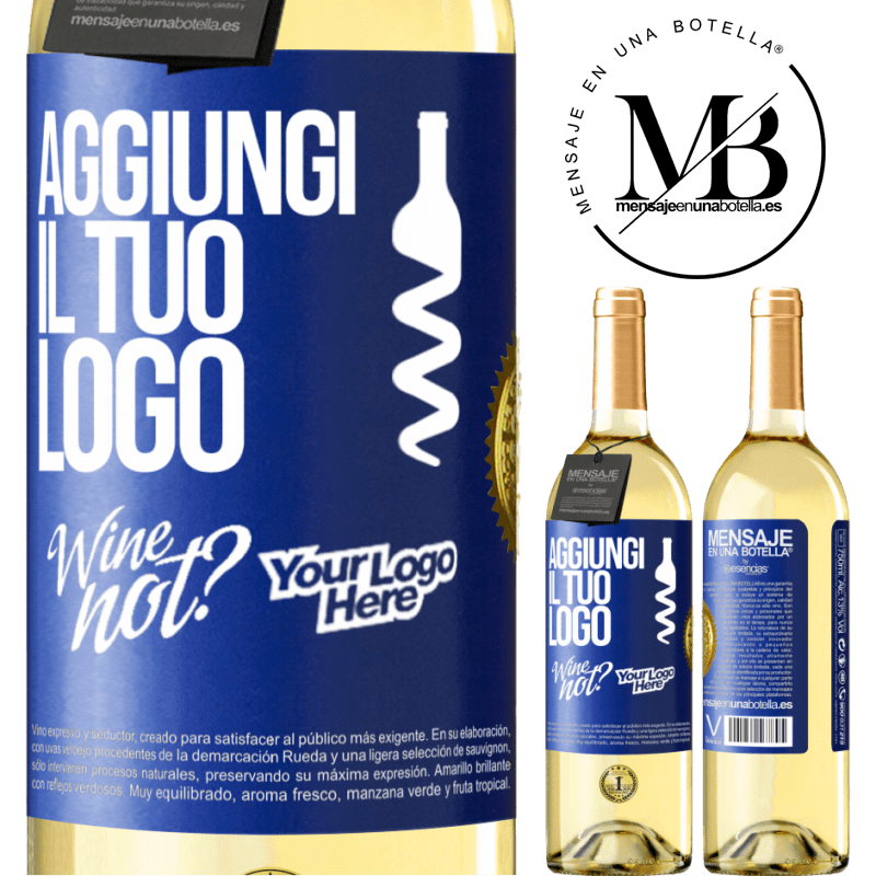 29,95 € Spedizione Gratuita | Vino bianco Edizione WHITE Aggiungi il tuo logo Etichetta Blu. Etichetta personalizzabile Vino giovane Raccogliere 2023 Verdejo