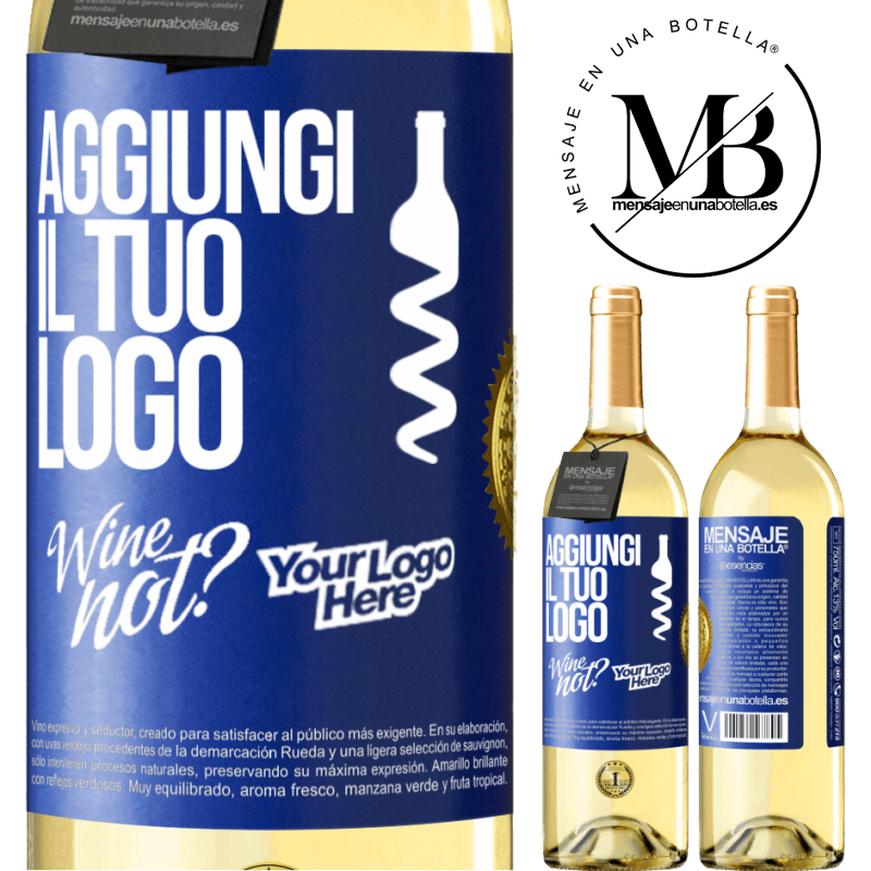 29,95 € Spedizione Gratuita | Vino bianco Edizione WHITE Aggiungi il tuo logo Etichetta Blu. Etichetta personalizzabile Vino giovane Raccogliere 2024 Verdejo