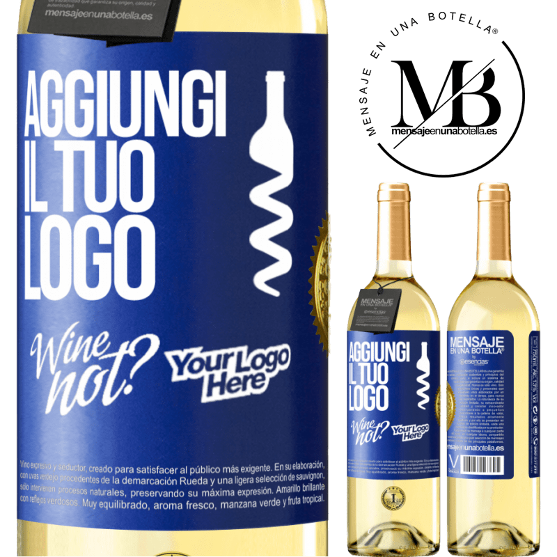 29,95 € Spedizione Gratuita | Vino bianco Edizione WHITE Aggiungi il tuo logo Etichetta Blu. Etichetta personalizzabile Vino giovane Raccogliere 2025 Verdejo