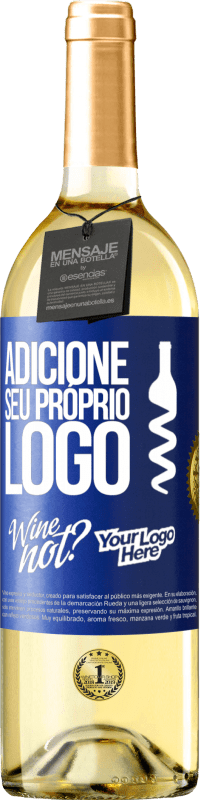 29,95 € | Vinho branco Edição WHITE Adicione seu próprio logo Etiqueta Azul. Etiqueta personalizável Vinho jovem Colheita 2023 Verdejo