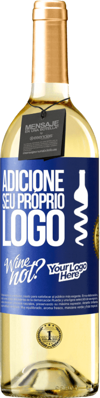29,95 € Envio grátis | Vinho branco Edição WHITE Adicione seu próprio logo Etiqueta Azul. Etiqueta personalizável Vinho jovem Colheita 2025 Verdejo