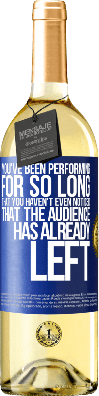 «You've been performing for so long that you haven't even noticed that the audience has already left» WHITE Edition