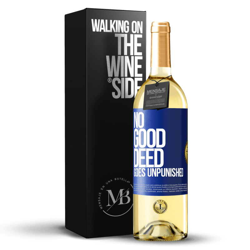 29,95 € Free Shipping | White Wine WHITE Edition No good deed goes unpunished Blue Label. Customizable label Young wine Harvest 2023 Verdejo