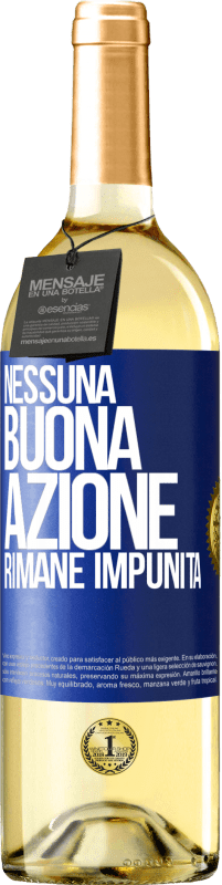 29,95 € | Vino bianco Edizione WHITE Nessuna buona azione rimane impunita Etichetta Blu. Etichetta personalizzabile Vino giovane Raccogliere 2025 Verdejo