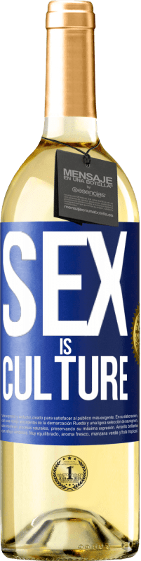 Free Shipping | White Wine WHITE Edition Sex is culture Blue Label. Customizable label Young wine Harvest 2023 Verdejo