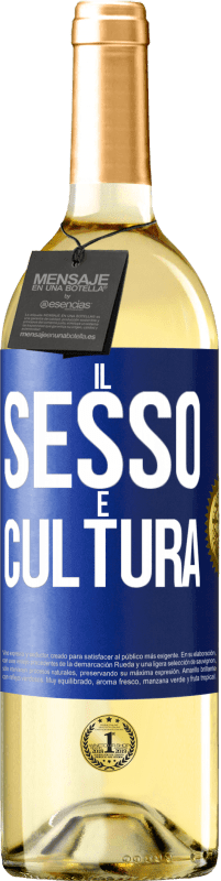 29,95 € | Vino bianco Edizione WHITE Il sesso è cultura Etichetta Blu. Etichetta personalizzabile Vino giovane Raccogliere 2024 Verdejo