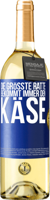 29,95 € | Weißwein WHITE Ausgabe Die größte Ratte bekommt immer den Käse Blaue Markierung. Anpassbares Etikett Junger Wein Ernte 2025 Verdejo