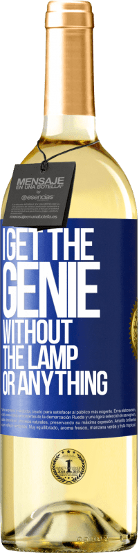 29,95 € Free Shipping | White Wine WHITE Edition I get the genie without the lamp or anything Blue Label. Customizable label Young wine Harvest 2023 Verdejo