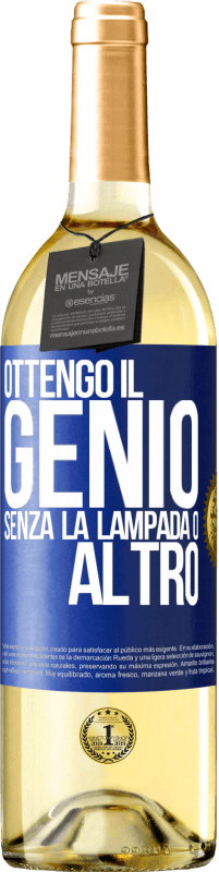 29,95 € | Vino bianco Edizione WHITE Ottengo il genio senza la lampada o altro Etichetta Blu. Etichetta personalizzabile Vino giovane Raccogliere 2023 Verdejo