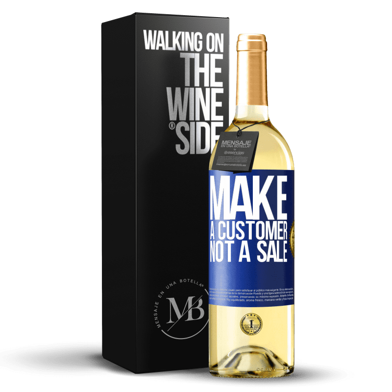29,95 € Free Shipping | White Wine WHITE Edition Make a customer, not a sale Blue Label. Customizable label Young wine Harvest 2024 Verdejo