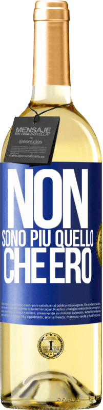 Spedizione Gratuita | Vino bianco Edizione WHITE Non sono più quello che ero Etichetta Blu. Etichetta personalizzabile Vino giovane Raccogliere 2023 Verdejo