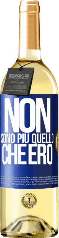 29,95 € Spedizione Gratuita | Vino bianco Edizione WHITE Non sono più quello che ero Etichetta Blu. Etichetta personalizzabile Vino giovane Raccogliere 2025 Verdejo