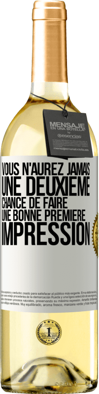 29,95 € Envoi gratuit | Vin blanc Édition WHITE Vous n'aurez jamais une deuxième chance de faire une bonne première impression Étiquette Blanche. Étiquette personnalisable Vin jeune Récolte 2025 Verdejo