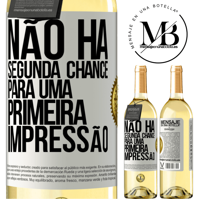 29,95 € Envio grátis | Vinho branco Edição WHITE Não há segunda chance para uma primeira impressão Etiqueta Branca. Etiqueta personalizável Vinho jovem Colheita 2024 Verdejo