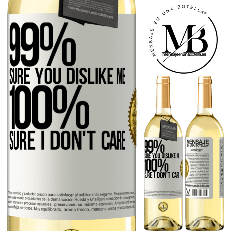 29,95 € Free Shipping | White Wine WHITE Edition 99% sure you like me. 100% sure I don't care White Label. Customizable label Young wine Harvest 2022 Verdejo