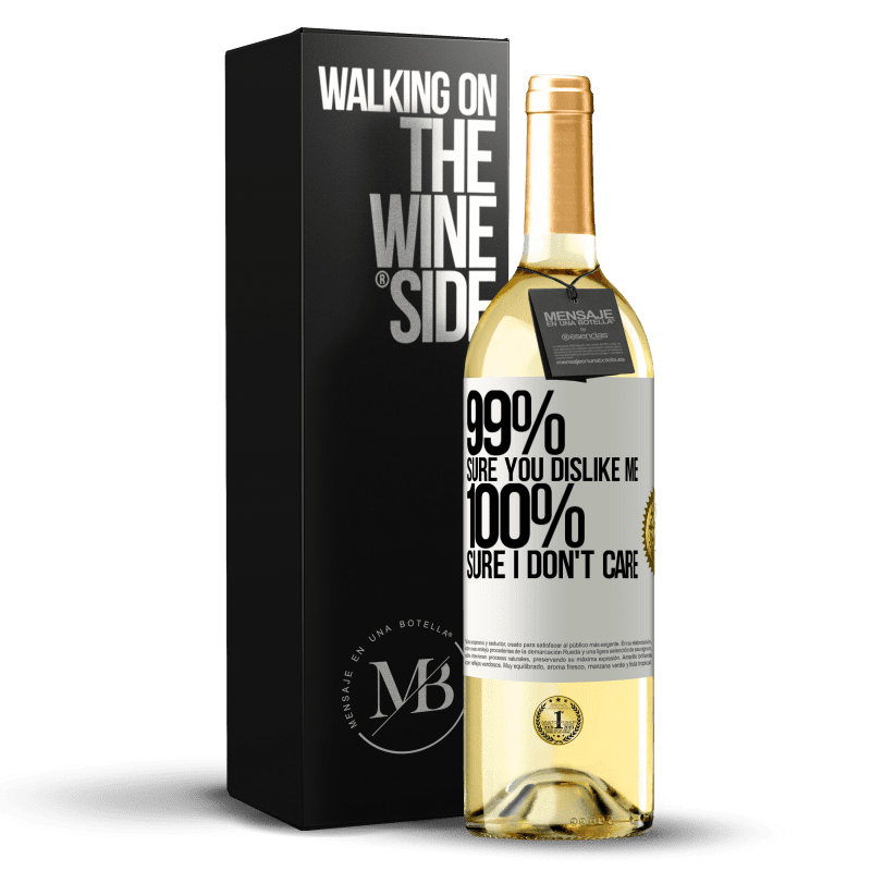29,95 € Free Shipping | White Wine WHITE Edition 99% sure you like me. 100% sure I don't care White Label. Customizable label Young wine Harvest 2023 Verdejo