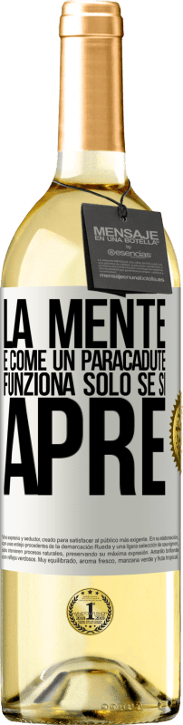 29,95 € | Vino bianco Edizione WHITE La mente è come un paracadute. Funziona solo se si apre Etichetta Bianca. Etichetta personalizzabile Vino giovane Raccogliere 2024 Verdejo