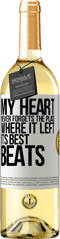 «My heart never forgets the place where it left its best beats» WHITE Edition