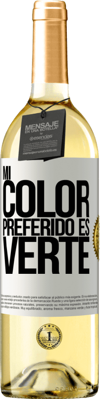 29,95 € | White Wine WHITE Edition Mi color preferido es: verte White Label. Customizable label Young wine Harvest 2024 Verdejo