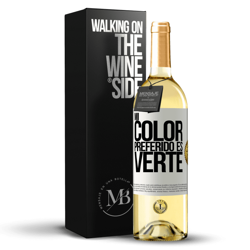 29,95 € Free Shipping | White Wine WHITE Edition Mi color preferido es: verte White Label. Customizable label Young wine Harvest 2024 Verdejo